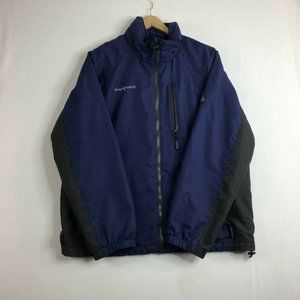 Zeroxposur Evolution Captured Men's Storm Blue Colorblock Bomber Jacket Size L